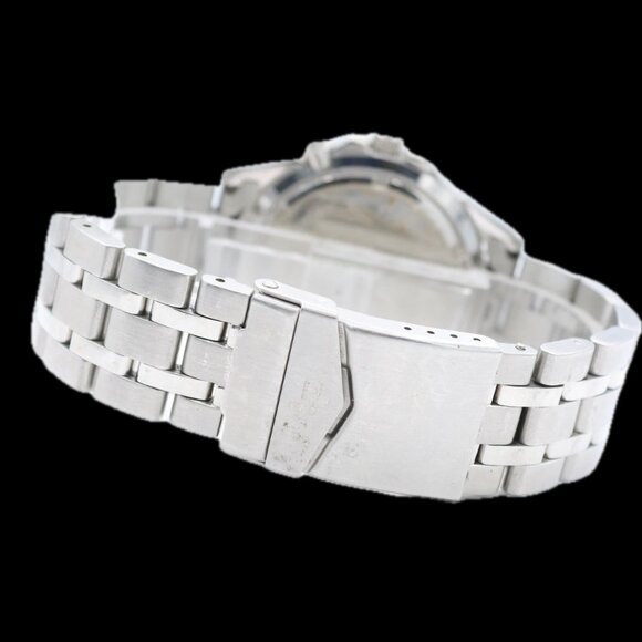 40mm Lucien Piccard 26421WH Calendar Moonphase Men's Quartz Wristwatch Steel - Picture 7 of 8